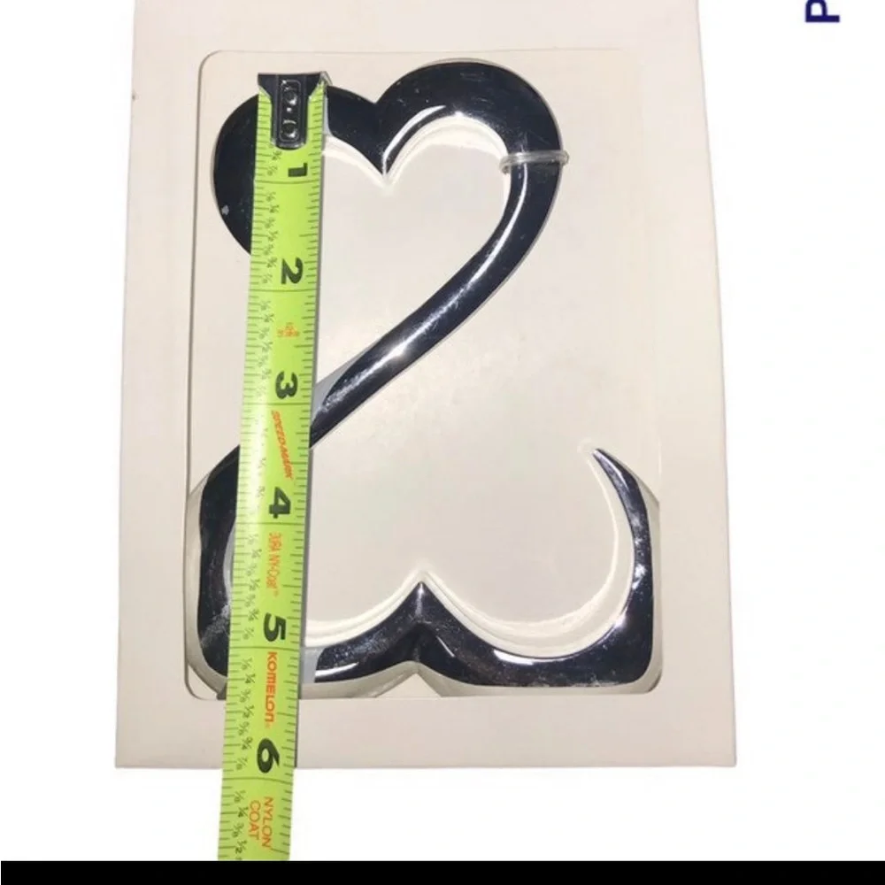 Wedding Cake Topper Silver Hearts
